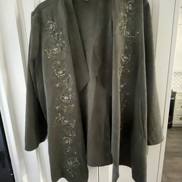 Chicos faux suede drape jacket - Picture 2 of 2